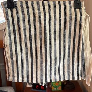 Urban Outfitters Women's Skort Black and Cream Stripes